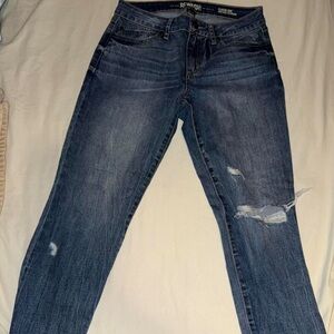 Rewash Blue Distressed Women Skinny Jeans